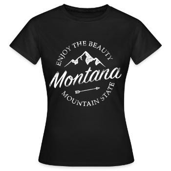 Montana - T-shirt Femme - noir - Devant - AI Model Female 172 dark (172cm)