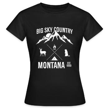 Montana - T-shirt Femme - noir - Devant - AI Model Female 172 dark (172cm)