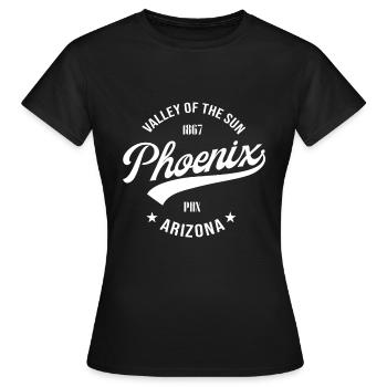 Phoenix Arizona - T-shirt Femme - noir - Devant - AI Model Female 172 dark (172cm)
