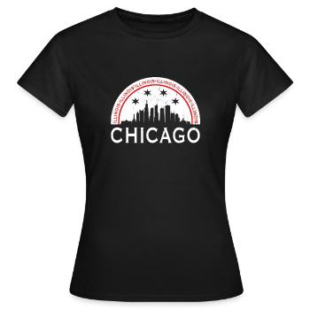 Chicago - T-shirt Femme - noir - Devant - AI Model Female 172 dark (172cm)