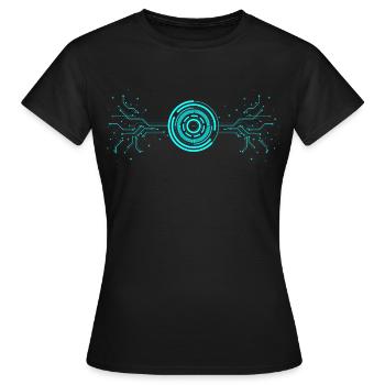 Gamer CPU Computer Loading Design - Frauen T-Shirt - Schwarz - Vorne - AI Model Female 172 dark (172cm)