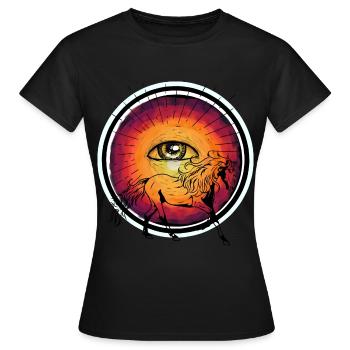Cheval sauvage Cheval Divin Cheval Poisson Cavalier Poney - T-shirt Femme - noir - Devant - AI Model Female 172 dark (172cm)