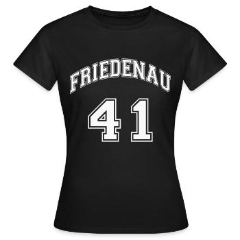 FRIEDENAU 41 Nostalgie Design Berliner Bezirk PLZ - Frauen T-Shirt - Schwarz - Vorne - AI Model Female 172 dark (172cm)