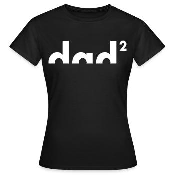 Dad hoch zwei | Vater | Vatertag - Frauen T-Shirt - Schwarz - Vorne - AI Model Female 172 dark (172cm)