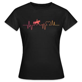 Dressurpferde-Dressurreiter - Frauen T-Shirt - Schwarz - Vorne - AI Model Female 172 dark (172cm)