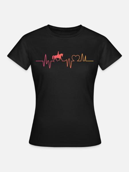 Dressurpferde-Dressurreiter - Frauen T-Shirt - Schwarz