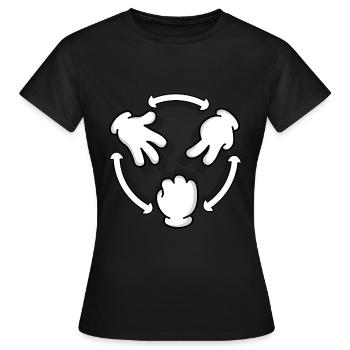 Rock Paper Scissor - Gift Scissors Stone Paper - Women's T-Shirt - black - Front - AI Model Female 172 dark (172cm)