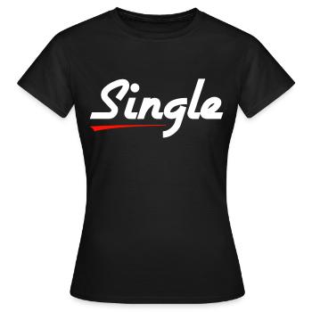 single - Women's T-Shirt - black - Front - AI Model Female 172 dark (172cm)