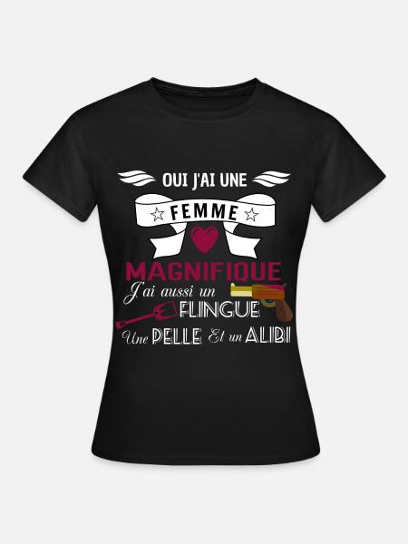 Cadeau pour ma femme shirt • Magnifique - T-shirt Femme - noir