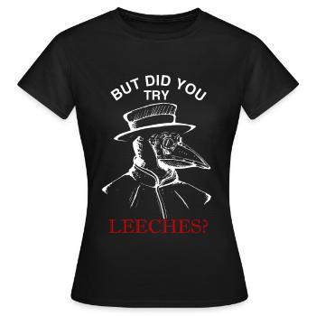 Plague Doctor Plague Doctor Black Dead Leech - Women's T-Shirt - black - Front - AI Model Female 172 dark (172cm)