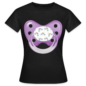 Masque sucette - T-shirt Femme - noir - Devant - AI Model Female 172 dark (172cm)