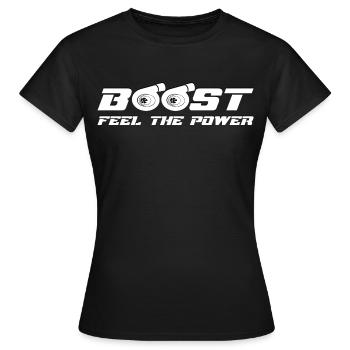 Boost Turbo - T-shirt Femme - noir - Devant - AI Model Female 172 dark (172cm)