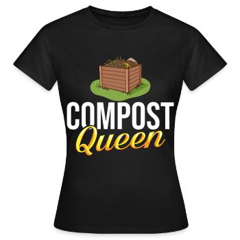 Kompostierung Kompost Wurm Abfall - Frauen T-Shirt - Schwarz - Vorne - AI Model Female 172 dark (172cm)