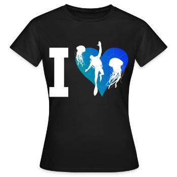 Plongée gratuite Ladies Scuba Diving Scuba Diving - T-shirt Femme - noir - Devant - AI Model Female 172 dark (172cm)