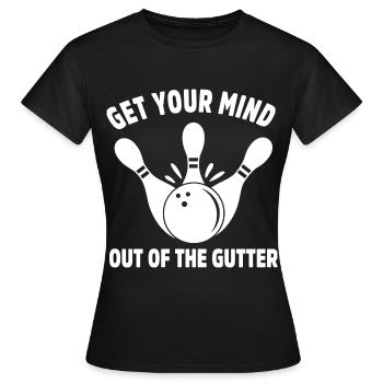 Bowling Bowler Gutter Strike Replacement Needles - Women's T-Shirt - black - Front - AI Model Female 172 dark (172cm)