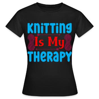Knitting Sewing Tailor Crocheting - Women's T-Shirt - black - Front - AI Model Female 172 dark (172cm)