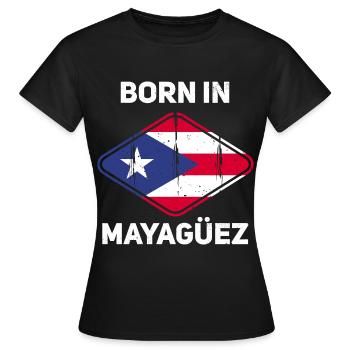 Porto Rico - T-shirt Femme - noir - Devant - AI Model Female 172 dark (172cm)