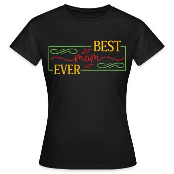 Mom Mom Mother's Day - Mother's Day Design - Women's T-Shirt - black - Front - AI Model Female 172 dark (172cm)