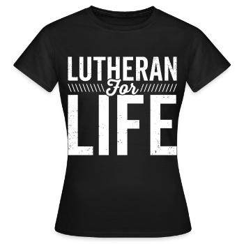 Confirmation de la religion des luthériens pour la vie - T-shirt Femme - noir - Devant - AI Model Female 172 dark (172cm)