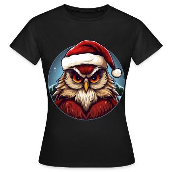 Noël Oiseaux de nuit - T-shirt Femme - noir - Devant - AI Model Female 172 dark (172cm)