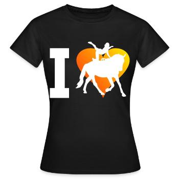 Voltige d’équipe Voltige Art équestre - T-shirt Femme - noir - Devant - AI Model Female 172 dark (172cm)