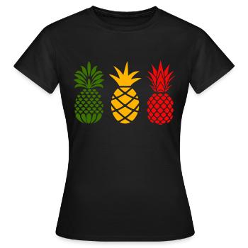 Ananas - T-shirt Femme - noir - Devant - AI Model Female 172 dark (172cm)