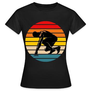 Sprinter Athlete - Women's T-Shirt - black - Front - AI Model Female 172 dark (172cm)