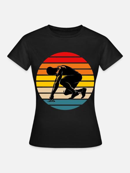 Sprinter Athlete - Frauen T-Shirt - Schwarz