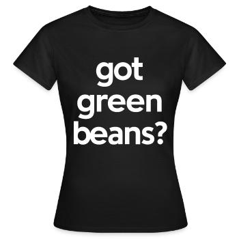 Grüne Bohnen - Frauen T-Shirt - Schwarz - Vorne - AI Model Female 172 dark (172cm)