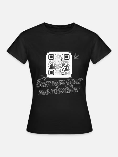 Scannez pour me réveiller - T-shirt Femme - noir