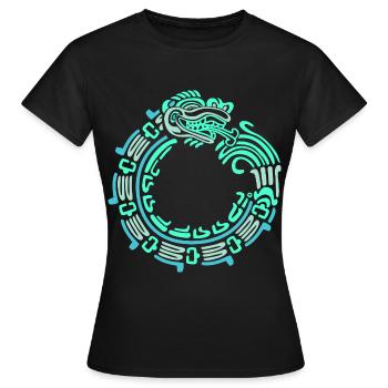 Inka Maya kalender aztec - Frauen T-Shirt - Schwarz - Vorne - AI Model Female 172 dark (172cm)