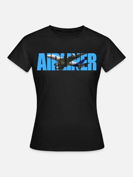 Airliner A-380 - Frauen T-Shirt - Schwarz