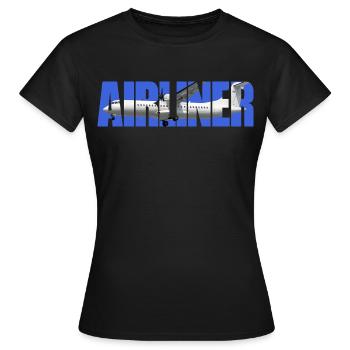 Avion de ligne ATR 72-600 - T-shirt Femme - noir - Devant - AI Model Female 172 dark (172cm)