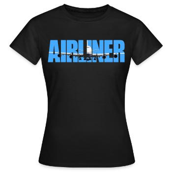 Avion Jumbo Jet - T-shirt Femme - noir - Devant - AI Model Female 172 dark (172cm)