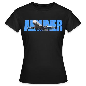 Avion Jumbo Jet - T-shirt Femme - noir - Devant - AI Model Female 172 dark (172cm)