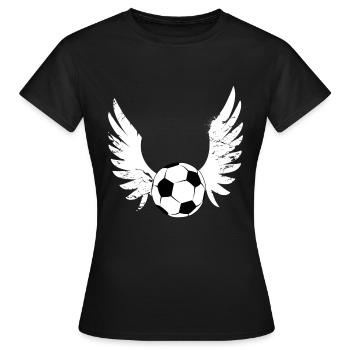 football - T-shirt Femme - noir - Devant - AI Model Female 172 dark (172cm)