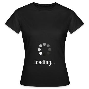 baby loading - Frauen T-Shirt - Schwarz - Vorne - AI Model Female 172 dark (172cm)