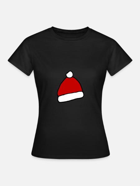 Weihnachtsmütze Geschenk - Frauen T-Shirt - Schwarz