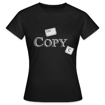 Copy Paste (part1) Partnerlook Friends Geschenk - Frauen T-Shirt - Schwarz - Vorne - AI Model Female 172 dark (172cm)