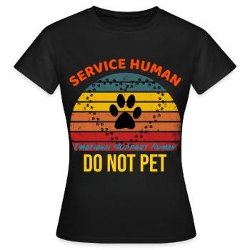 Service humain, soutien émotionnel humain - T-shirt Femme - noir - Devant - AI Model Female 172 dark (172cm)