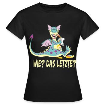 Drachen Wie Das Letzte Drache frisst Einhorn - Frauen T-Shirt - Schwarz - Vorne - AI Model Female 172 dark (172cm)