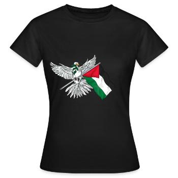 Palestine - Women's T-Shirt - black - Front - AI Model Female 172 dark (172cm)