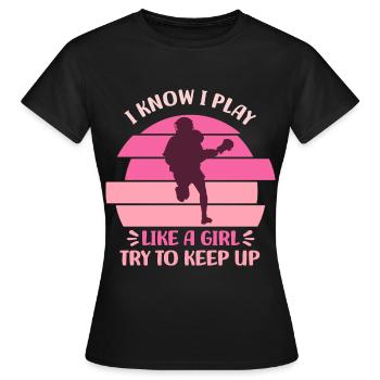 Lacrosse - T-shirt Femme - noir - Devant - AI Model Female 172 dark (172cm)