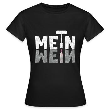 Mein Wein lustiges Weintrinker Geschenk - Frauen T-Shirt - Schwarz - Vorne - AI Model Female 172 dark (172cm)