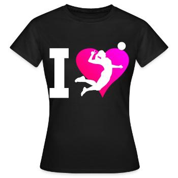 Volley-ball Joueurs de volley-ball - T-shirt Femme - noir - Devant - AI Model Female 172 dark (172cm)