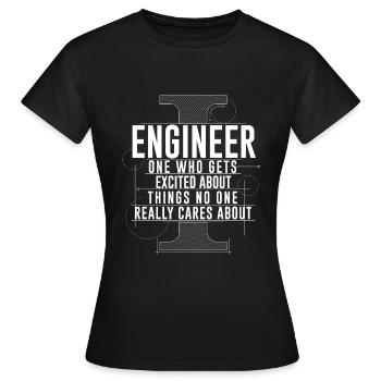Ingénieur - T-shirt Femme - noir - Devant - AI Model Female 172 dark (172cm)