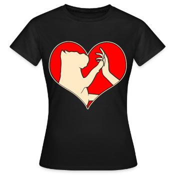 Hundefreunde Hundeliebe - Frauen T-Shirt - Schwarz - Vorne - AI Model Female 172 dark (172cm)