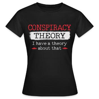 Théorie du complot J’ai une théorie à ce sujet - T-shirt Femme - noir - Devant - AI Model Female 172 dark (172cm)