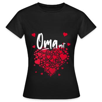 Oma Lieblings-Oma zum Muttertag - Frauen T-Shirt - Schwarz - Vorne - AI Model Female 172 dark (172cm)