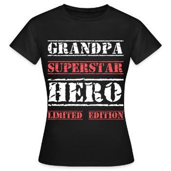 Meilleure citation de grand-père étoile - T-shirt Femme - noir - Devant - AI Model Female 172 dark (172cm)